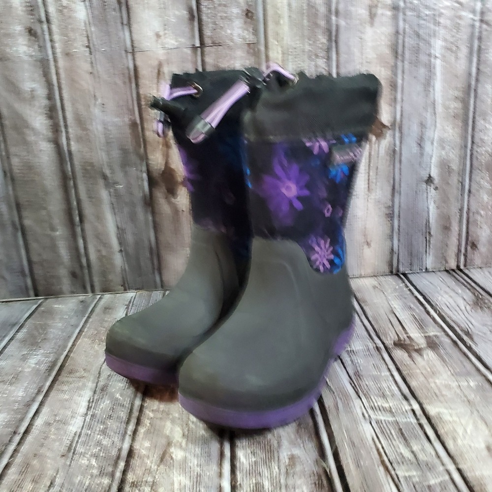 Kamik Kids Stormim 2 Pentaswirl Insulated Winter Snow Boots Purple Black Size 10
